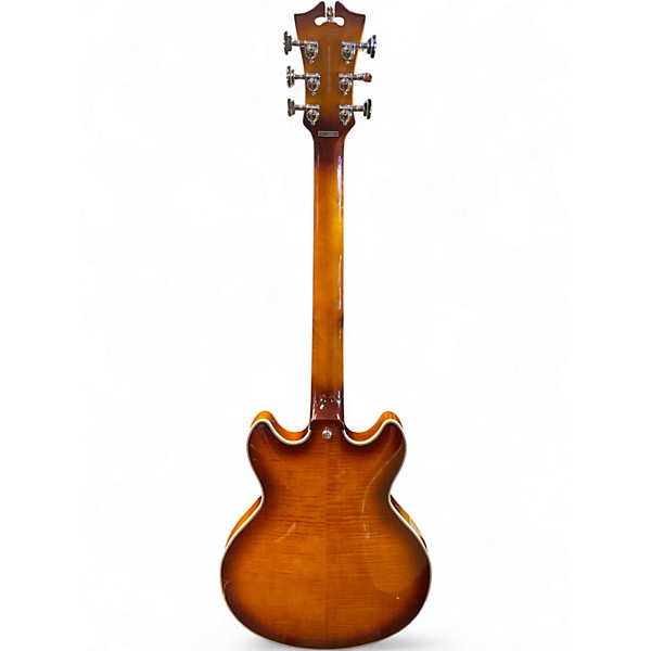 Used D'Angelico Premier Mini DC XT Honey Burst Hollow Body Electric Guitar