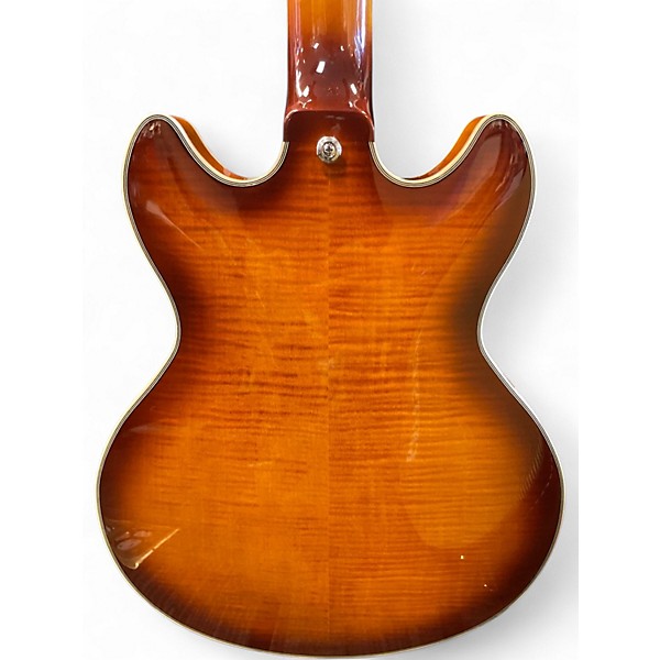 Used D'Angelico Premier Mini DC XT Honey Burst Hollow Body Electric Guitar