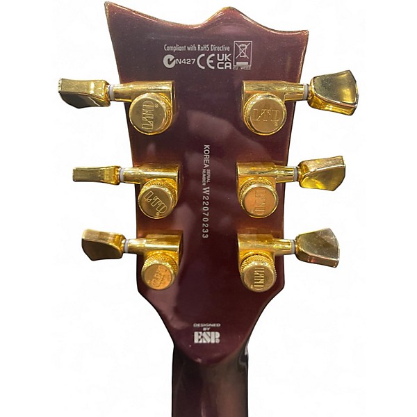 Used ESP LTD EC1000 Deluxe Gold Solid Body Electric Guitar