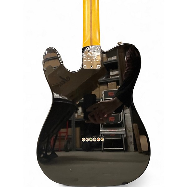 Used Fender American Professional II Telecaster Black Solid Body Electric Guitar