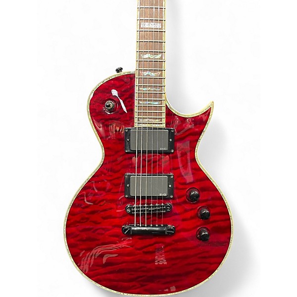 Used ESP LTD EC1000 Deluxe Wine Red Solid Body Electric Guitar