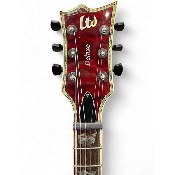 Used ESP LTD EC1000 Deluxe Wine Red Solid Body Electric Guitar