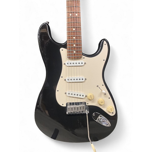 Used 1998 Fender Standard Stratocaster Black Solid Body Electric Guitar