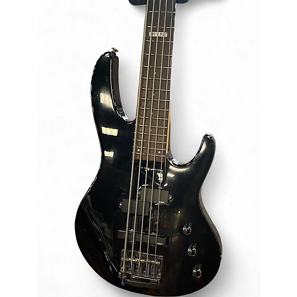 Used ESP LTD B55 5 String BLACK Electric Bass Guitar