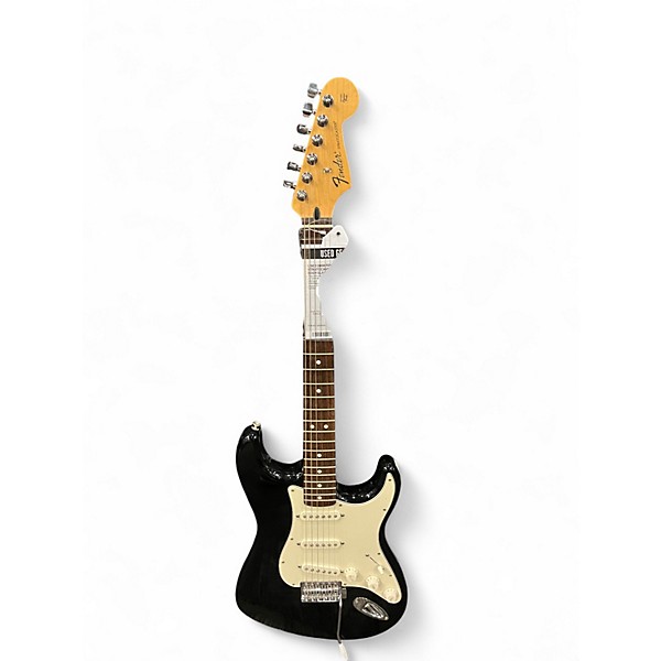 Used 2008 Fender Player Stratocaster Black Solid Body Electric Guitar