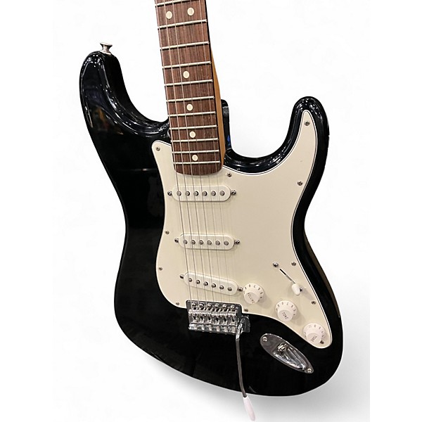 Used 2008 Fender Player Stratocaster Black Solid Body Electric Guitar