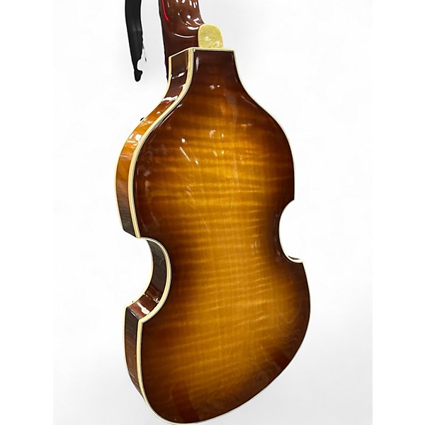 Used Hofner 63' Vintage 500/1 Left-handed Sunburst Electric Bass Guitar