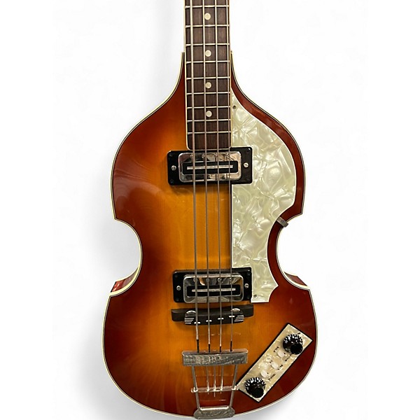 Used Hofner 63' Vintage 500/1 Sunburst Electric Bass Guitar