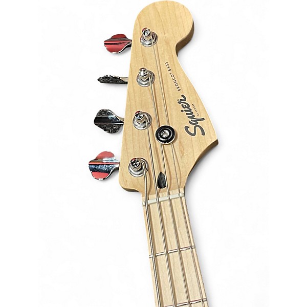 Used Squier Sonic Bronco White Electric Bass Guitar