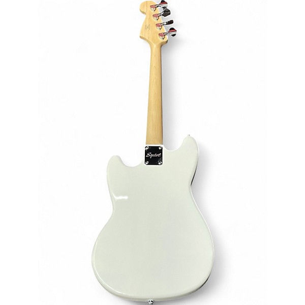 Used Squier Sonic Bronco White Electric Bass Guitar