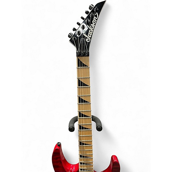 Used Jackson JS34Q Trans Red Solid Body Electric Guitar