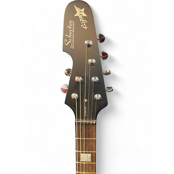 Used Schecter Guitar Research Ultracure Black Solid Body Electric Guitar