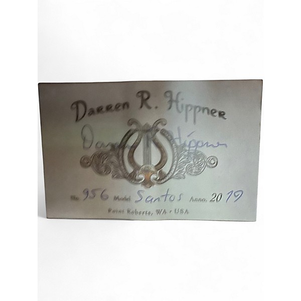 Used Darren R Hippner SANTOS Natural Acoustic Guitar