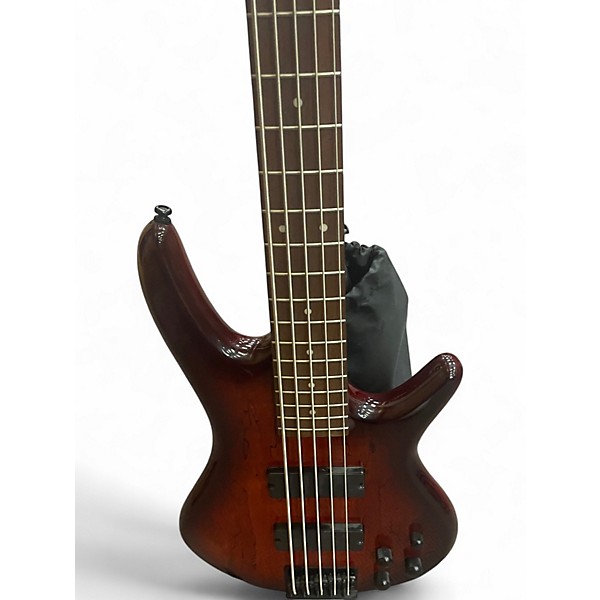 Used Ibanez GSR205FM 5 String Red Burst Electric Bass Guitar
