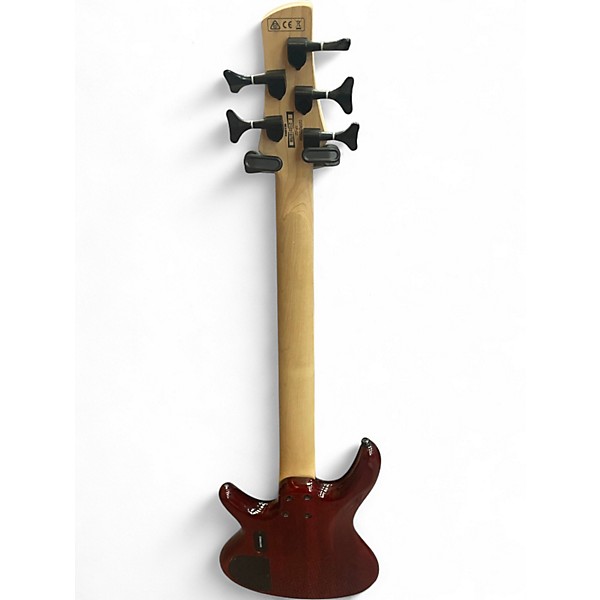Used Ibanez GSR205FM 5 String Red Burst Electric Bass Guitar