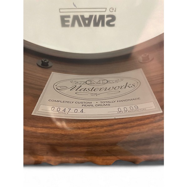 Used 2000 Pearl 14X6.5 Masterworks Limited Edition Santos Rosewood Snare Gold Tube Lugs Die Cast Hoops Drum