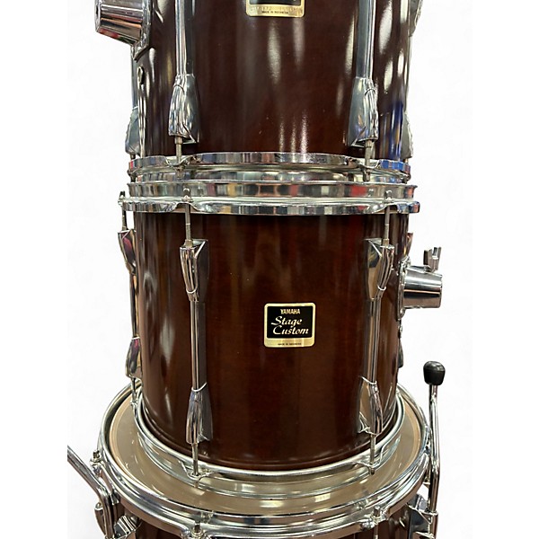 Used Yamaha 4 Piece Stage Custom Maroon Drum Kit
