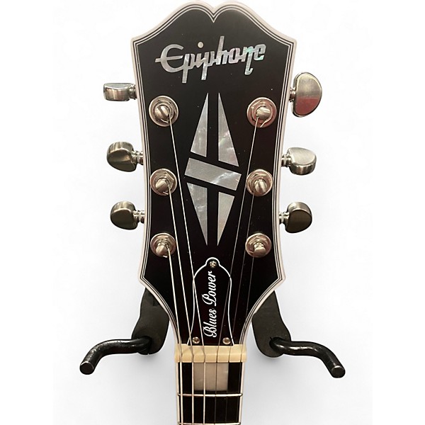 Used Epiphone Jared James Nichols "Blues Power" Les Paul Custom Aged Pelham Blue Solid Body Electric Guitar