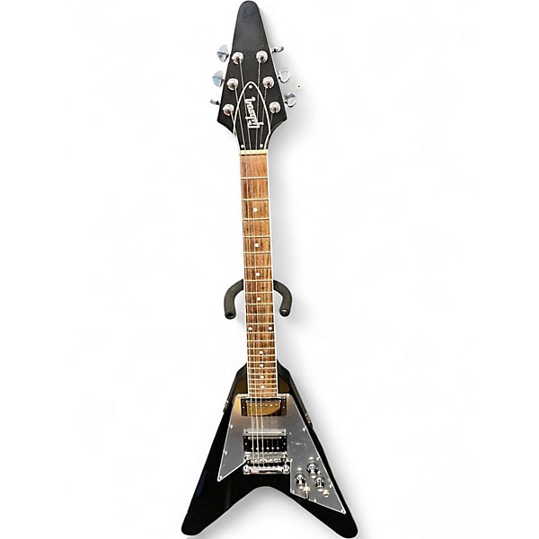 Used 2022 Gibson 70's Flying v Ebony Solid Body Electric Guitar