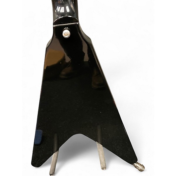 Used 2022 Gibson 70's Flying v Ebony Solid Body Electric Guitar