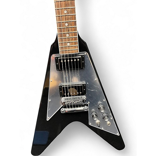 Used 2022 Gibson 70's Flying v Ebony Solid Body Electric Guitar