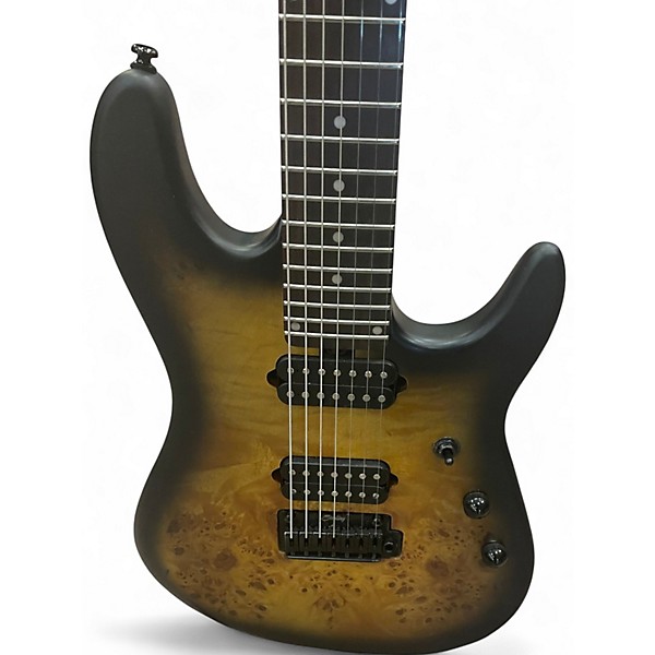 Used Sterling by Music Man JASON RICHARDSON CUTLASS 7 STRING Natural Poplar Burst Solid Body Electric Guitar
