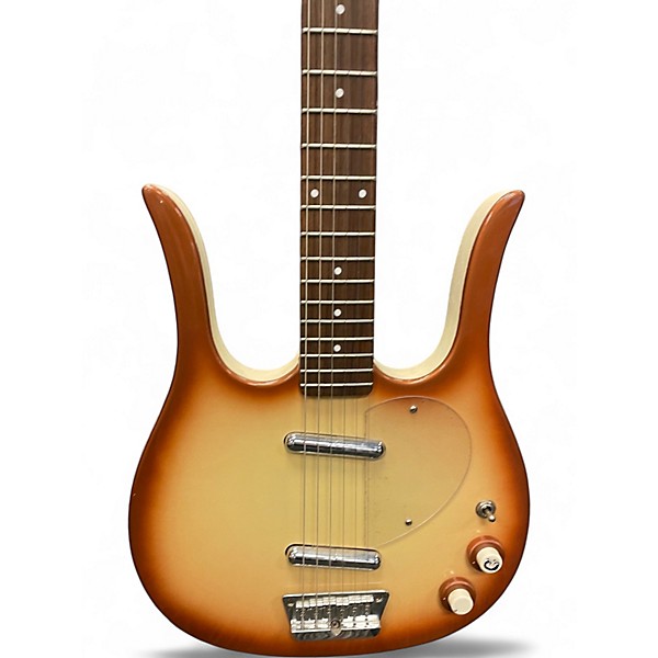 Used Danelectro LONGHORN Copper Burst Solid Body Electric Guitar