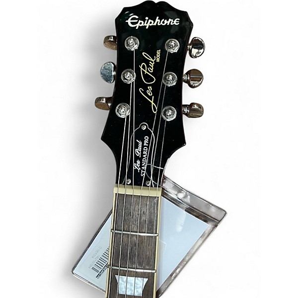 Used 2014 Epiphone Les Paul Standard Pro Cherry Sunburst Solid Body Electric Guitar