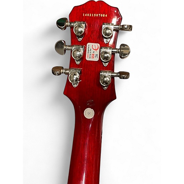 Used 2014 Epiphone Les Paul Standard Pro Cherry Sunburst Solid Body Electric Guitar