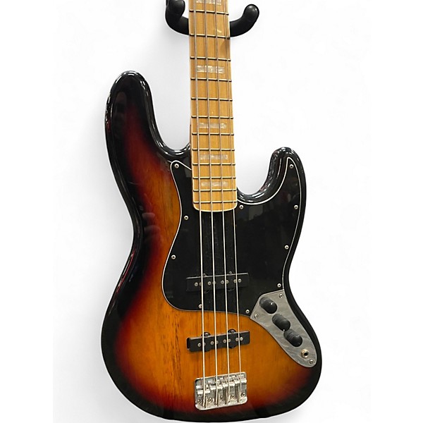 Used 2015 Squier Vintage Modified Jazz Bass 77 Sunburst Electric Bass Guitar