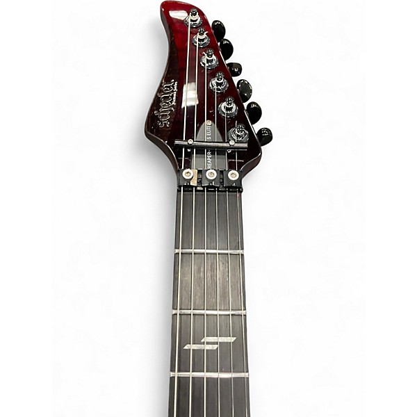 Used Schecter Guitar Research Reaper 6 FR S Elite Crimson Red Trans Solid Body Electric Guitar