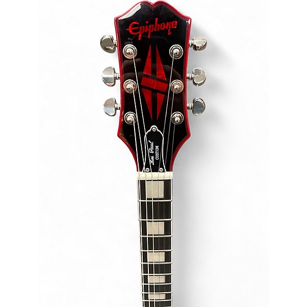 Used Epiphone Les Paul Custom Widow Red Burst Solid Body Electric Guitar