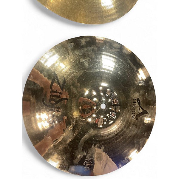 Used Zildjian 14in A Custom Hi Hat Pair Cymbal