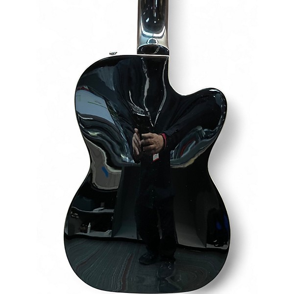 Used Airline Tuxedo Left Handed Black and White Electric Guitar