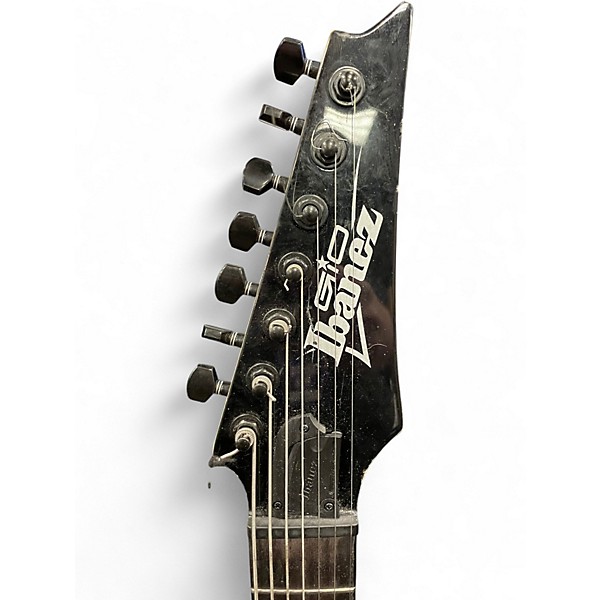 Used Ibanez GRG7221QA Transparent Blue Solid Body Electric Guitar