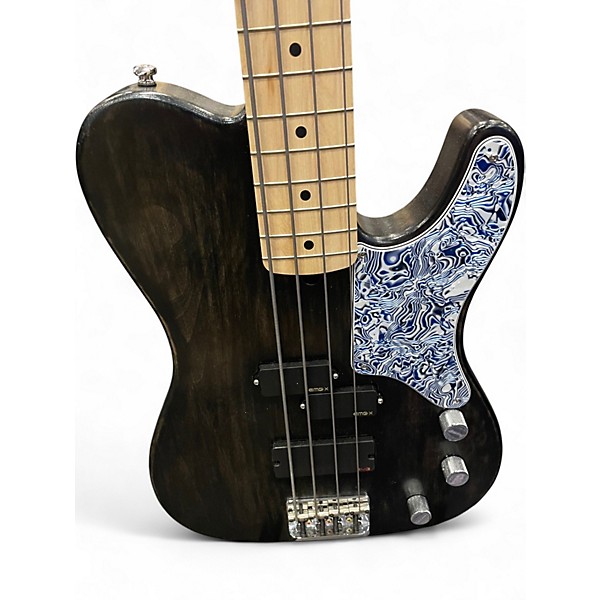 Used Warmoth Carbonita Tele Bass trans midnight blue Electric Bass Guitar