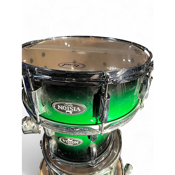 Used Pearl 5 Piece Vision Emerald Green Fade Drum Kit