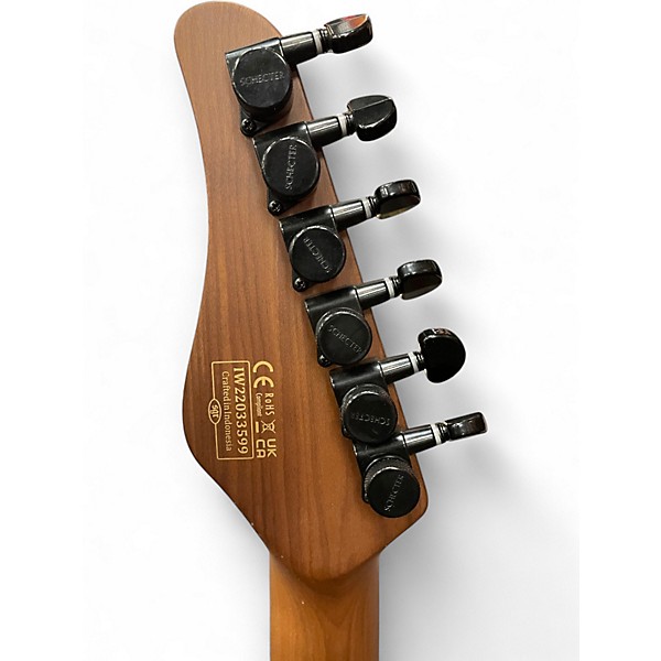 Used Schecter Guitar Research Traditional Pro Trans Blue Solid Body Electric Guitar