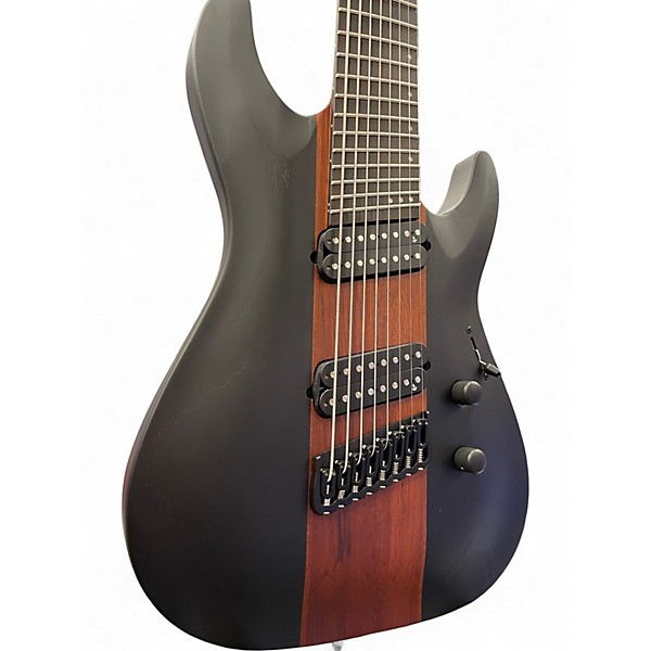 Used Schecter Guitar Research ROB SCALLON C8 Black Solid Body Electric Guitar