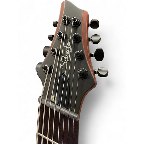 Used Schecter Guitar Research ROB SCALLON C8 Black Solid Body Electric Guitar