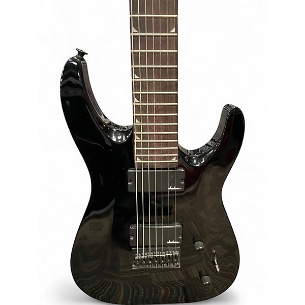 Used Jackson JS22-7 Dinky 7 String Black Solid Body Electric Guitar