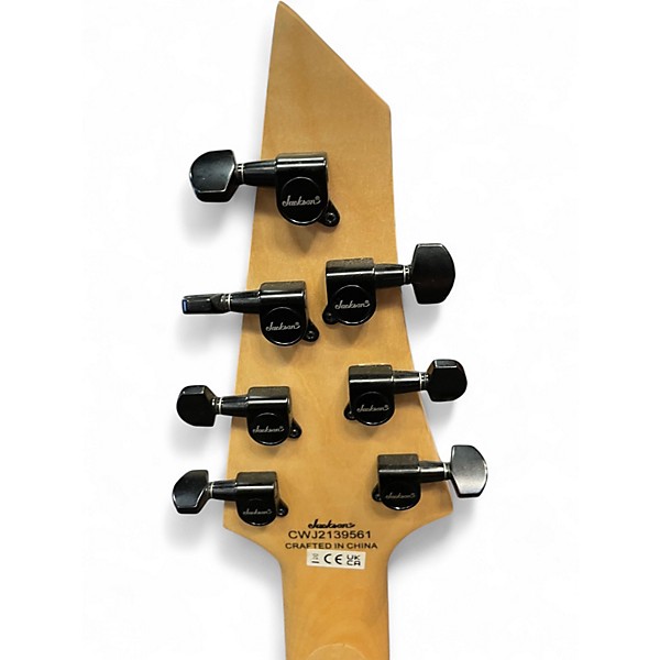 Used Jackson JS22-7 Dinky 7 String Black Solid Body Electric Guitar