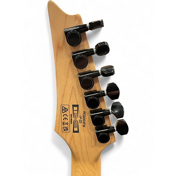 Used Ibanez RG6003FM Black Solid Body Electric Guitar