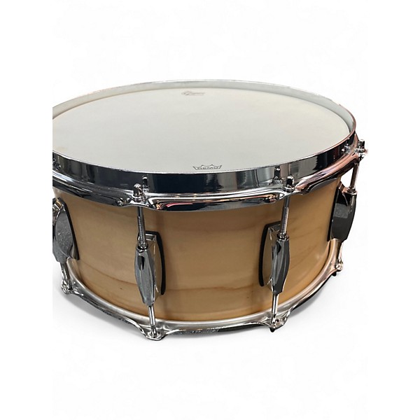 Used Gretsch Drums 6.5X14 Brooklyn Series Snare w Microsensitive Throw Off Natural Drum