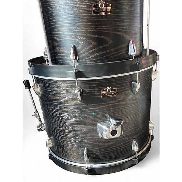 Used TAMA 5 Piece Imperialstar 5-Piece Complete Drum Set Black Oak Wrap Drum Kit