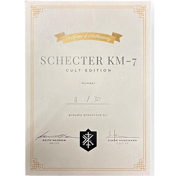 Used 2025 Schecter Guitar Research KM-7 Artist Cult FX Edition Metallic Chameleon Solid Body Electric Guitar