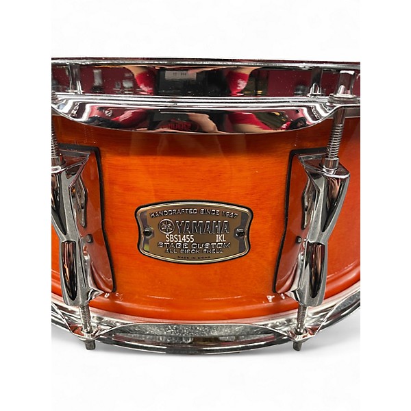 Used Yamaha 5.5X14 Stage Custom Snare Orange Drum