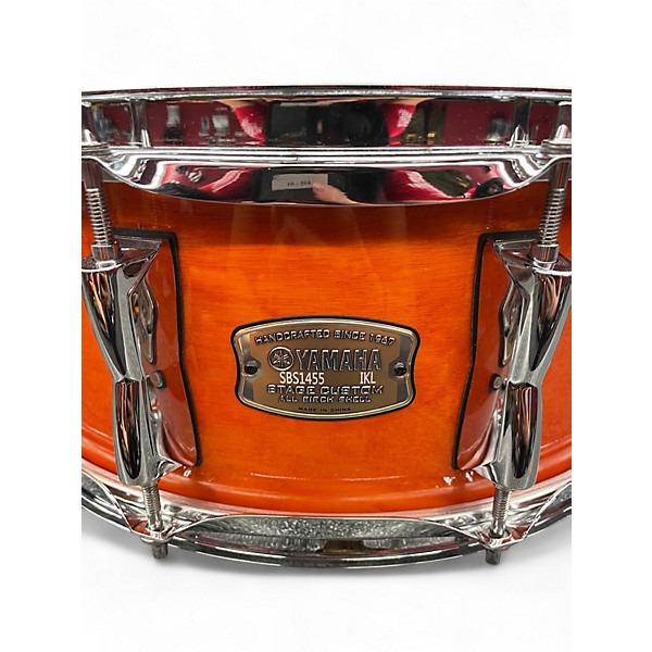 Used Yamaha 5.5X14 Stage Custom Snare Orange Drum