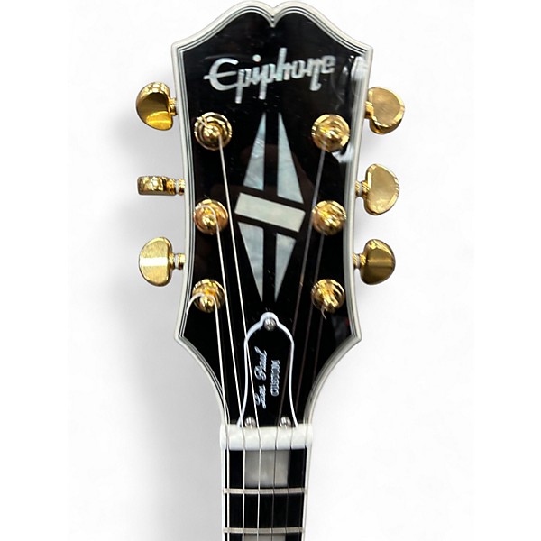 Used Epiphone Les Paul Custom Antique Ivory Solid Body Electric Guitar