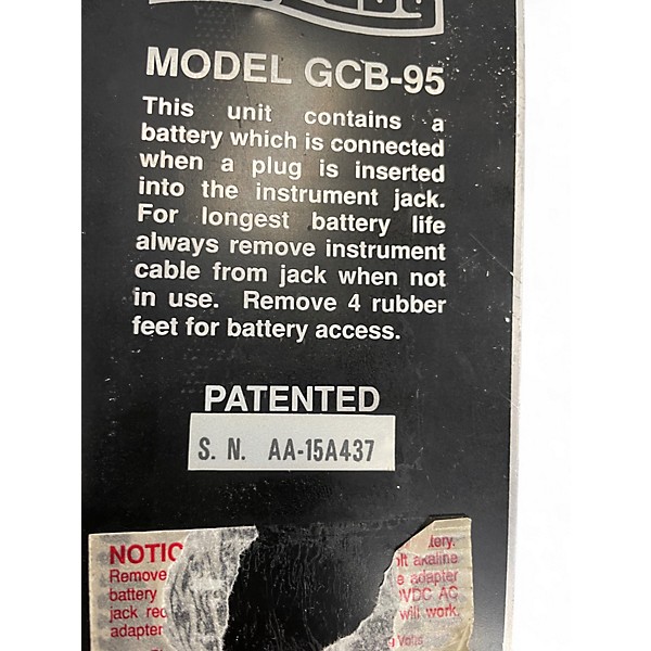 Used Dunlop GCB95 Original Crybaby Wah Effect Pedal